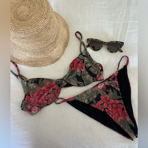 Beach Riot Camilla Top & Chloe Bottom in Fuchsia Orchid sz S - Picture 4 of 6